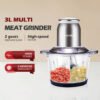 3L Food Processor Meat Grinder garlic peeler 2 Adjustable Speed Garlic Chopper Kitchen Electric Food Crusher